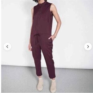 Wildfang NWT Empower Eggplant Purple Sleeveless Jumpsuit  Size XXL